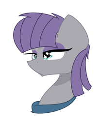 Size: 1484x1784 | Tagged: safe, artist:mynameislele, derpibooru import, maud pie, earth pony, pony, bust, simple background, solo, white background