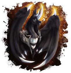 Size: 1824x1865 | Tagged: safe, artist:xanthiminora, derpibooru import, oc, oc only, alicorn, alicorn oc, bat wings, bust, clothes, curved horn, horn, simple background, solo, transparent background, wings