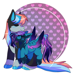 Size: 2305x2317 | Tagged: safe, artist:spoonfulofsuga, derpibooru import, oc, oc only, oc:borealis, oc:mr. focker, earth pony, pegasus, pony, oc x oc, shipping, simple background, size difference, transparent background