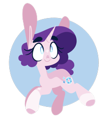 Size: 1007x1138 | Tagged: safe, artist:glowfangs, derpibooru import, oc, oc only, oc:sequin sparkles, pony, unicorn, big ears, ears, magical lesbian spawn, offspring, parent:pinkie pie, parent:rarity, parents:raripie, partially transparent background, solo