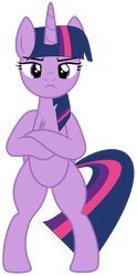 Size: 2122x4267 | Tagged: safe, artist:twilyisbestpone, artist:whiteplumage233, derpibooru import, twilight sparkle, twilight sparkle (alicorn), alicorn, pony, ankha zone, base used, bipedal, chest fluff, crossed hooves, female, frown, high res, looking at you, mare, meme, sexy, simple background, solo, standing, stupid sexy twilight, transparent background