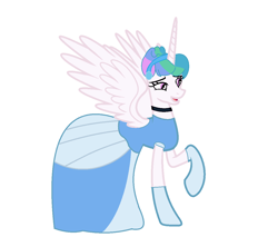 Size: 1187x1011 | Tagged: safe, artist:brightstar40k, derpibooru import, princess celestia, alicorn, g4, cinderella, simple background, solo, white background