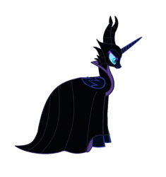 Size: 920x980 | Tagged: safe, artist:brightstar40k, derpibooru import, nightmare moon, alicorn, g4, antagonist, maleficent, simple background, solo, villainess, white background