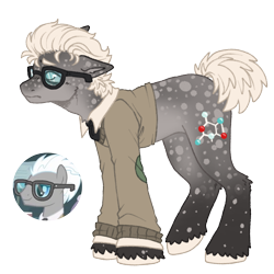 Size: 1000x1000 | Tagged: safe, artist:kazmuun, derpibooru import, earth pony, pony, covalent bond, glasses, simple background, solo, transparent background