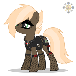 Size: 3000x3000 | Tagged: safe, artist:r4hucksake, derpibooru import, oc, oc only, oc:brassy needles, earth pony, pony, base, choker, female, fishnet stockings, mare, simple background, solo, spiked choker, transparent background