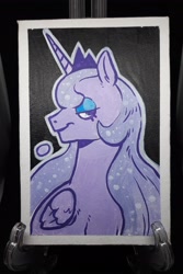 Size: 2322x3467 | Tagged: safe, artist:raph13th, derpibooru import, princess luna, pony, canvas, picture, solo, traditional art