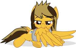 Size: 7855x5000 | Tagged: safe, artist:jhayarr23, derpibooru import, pegasus, pony, alex gaskarth, all time low, butt fluff, cheek fluff, clothes, commission, dyed mane, dyed tail, ear fluff, ears, grooming, hoof fluff, lying down, male, ponified, preening, prone, shirt, simple background, solo, species swap, spread wings, stallion, t-shirt, tail, tail feathers, transparent background, underhoof, wings, ych result