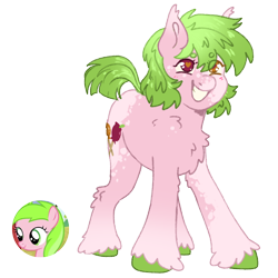 Size: 1000x1000 | Tagged: safe, artist:kazmuun, derpibooru import, sweet tooth, pony, female, filly, foal, heterochromia, simple background, solo, transparent background