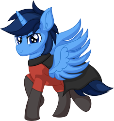 Size: 6298x6691 | Tagged: safe, artist:cyanlightning, derpibooru import, oc, oc only, oc:blue thunder, alicorn, pony, .svg available, absurd resolution, male, simple background, solo, spread wings, stallion, superhero, transparent background, vector, wings