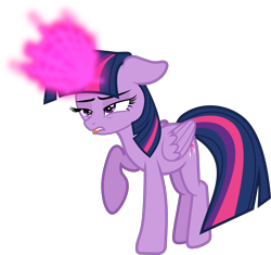 Size: 4538x4258 | Tagged: safe, artist:lincolnbrewsterfan, derpibooru import, twilight sparkle, twilight sparkle (alicorn), alicorn, pony, school raze, .svg available, bedroom eyes, biting, blast, context in description, female, glowing, glowing horn, great moments in animation, horn, i came, implied orgasm, inkscape, licking, licking lips, lidded eyes, lip bite, magic, magic aura, magic blast, mare, mid-blink screencap, mlem, multicolored mane, multicolored tail, not sure if want, out of character, out of context, purple eyes, raised hoof, raised leg, show accurate, silly, simple background, solo, standing, stimulation, striped mane, striped tail, svg, tail, tail wrap, tongue, tongue out, tongue wrap, transparent background, twilight sparkle is best facemaker, varying degrees of want, vector, wasted