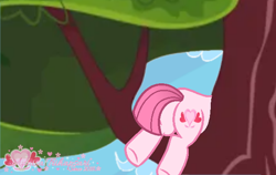 Size: 600x380 | Tagged: safe, artist:tanahgrogot, derpibooru import, oc, oc:annisa trihapsari, earth pony, pony, annibutt, butt, butt only, buttstuck, earth pony oc, female, mare, plot, solo, stuck, tail, tree, watermark