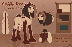 Size: 1808x1182 | Tagged: safe, artist:11-shadow, derpibooru import, oc, oc only, oc:coffin tree, pony, back, blank flank, butt, dock, plot, solo, tail