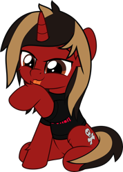 Size: 3568x5000 | Tagged: safe, artist:jhayarr23, derpibooru import, pony, unicorn, all time low, behaving like a cat, clothes, commission, dyed mane, dyed tail, fluffy, grooming, horn, jack barakat, licking, male, ponified, raised hoof, raised leg, shirt, simple background, sitting, solo, species swap, stallion, t-shirt, tail, tongue, tongue out, transparent background, ych result