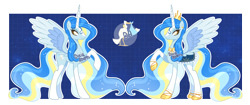 Size: 3763x1575 | Tagged: safe, artist:dixieadopts, derpibooru import, oc, oc:eternal light, alicorn, pony, female, mare, solo