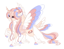 Size: 3000x2300 | Tagged: safe, artist:gigason, derpibooru import, oc, oc only, oc:angel wings, alicorn, pony, colored wings, female, mare, multicolored wings, simple background, solo, tail wings, transparent background, wings