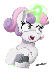 Size: 1890x2606 | Tagged: safe, artist:begoliah, derpibooru import, sweetie belle, unicorn, comic:crusaders, female, simple background, solo, transparent background