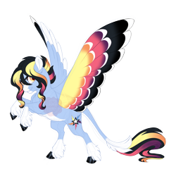 Size: 5100x4900 | Tagged: safe, artist:gigason, derpibooru import, oc, oc only, oc:color blast, pegasus, pony, absurd resolution, colored wings, female, mare, multicolored wings, offspring, parent:rainbow dash, simple background, solo, transparent background, wings