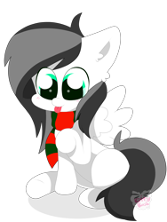Size: 3024x4032 | Tagged: safe, artist:kittyrosie, derpibooru import, oc, oc only, oc:sky scamper, pegasus, pony, clothes, male, scarf, simple background, solo, stallion, striped scarf, tongue, tongue out, transparent background, wings