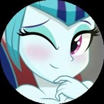 Size: 216x216 | Tagged: artist needed, safe, sonata dusk, equestria girls, blushing, cropped, female, looking at you, one eye closed, solo, solo female, unknown artist, wink, winking at you