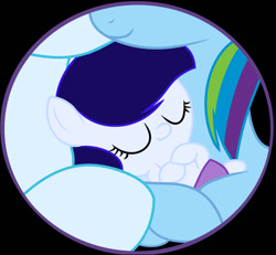 Size: 930x859 | Tagged: safe, artist:thunderspeedyt, derpibooru import, rainbow dash, soarin', oc, oc:thunder speed, pegasus, pony, baby, baby pony, female, male, mare, offspring, parent:rainbow dash, parent:soarin', parents:soarindash, shipping, sleeping, soarindash, stallion, straight