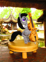 Size: 2712x3616 | Tagged: safe, alternate version, artist:malte279, derpibooru import, part of a series, part of a set, octavia melody, pony, bow (instrument), cello, cello bow, chenille, chenille stems, chenille wire, craft, irl, musical instrument, photo, pipe cleaner sculpture, pipe cleaners, solo