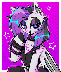 Size: 2115x2500 | Tagged: safe, artist:snezka, derpibooru import, oc, oc:moonstone, bat pony, pony, eyeshadow, makeup