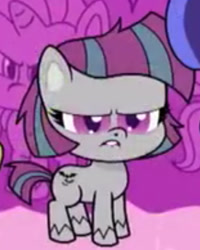 Size: 374x467 | Tagged: safe, derpibooru import, screencap, earth pony, pony, death of a sales-pony, g4.5, my little pony: pony life, annoyed, frown, gray coat, lip bite, scowl, unknown pony, unnamed character, unnamed pony