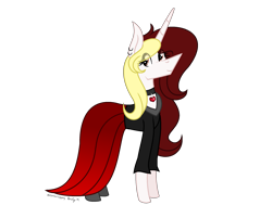 Size: 2119x1701 | Tagged: safe, artist:darbypop1, derpibooru import, oc, oc only, oc:destiny blood, pony, unicorn, clothes, dress, female, mare, simple background, solo, transparent background