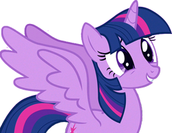 Size: 1474x1138 | Tagged: safe, color edit, derpibooru import, edit, edited screencap, editor:incredibubbleirishguy, screencap, twilight sparkle, twilight sparkle (alicorn), alicorn, pony, magical mystery cure, background removed, beautiful, colored, happy, lighting, lighting edit, simple background, smiling, solo, spread wings, touched, transparent background, wings