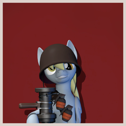 Size: 2260x2260 | Tagged: safe, artist:xafilah, derpibooru import, derpy hooves, pegasus, pony, 3d, solo, team fortress 2