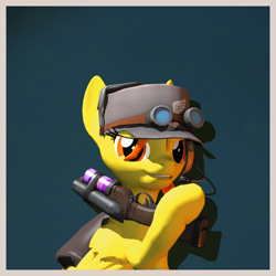 Size: 2260x2260 | Tagged: safe, artist:xafilah, derpibooru import, spitfire, pegasus, pony, 3d, solo, team fortress 2