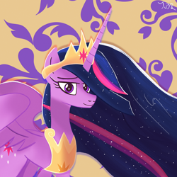 Size: 2000x2000 | Tagged: safe, artist:thebigstuff98, derpibooru import, princess twilight 2.0, twilight sparkle, twilight sparkle (alicorn), alicorn, pony, the last problem, crown, female, jewelry, older, older twilight, peytral, regalia, solo