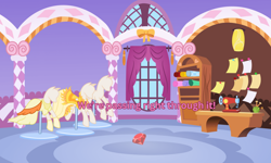 Size: 1152x693 | Tagged: safe, artist:benpictures1, pinkie pie, rarity, comic:gem of mysteries, carousel boutique, gem, off-screen character, ruby