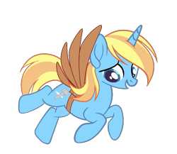 Size: 837x725 | Tagged: safe, artist:laceyscreations, derpibooru import, oc, oc only, oc:skydreams, pony, unicorn, artificial wings, augmented, female, flying, mare, simple background, solo, transparent background, wings