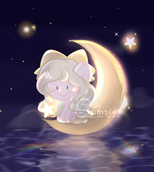 Size: 1543x1724 | Tagged: safe, artist:corpse, derpibooru import, oc, oc only, pegasus, dark background, dreamworks, moon, moonlight, pegasus oc, sky, smiling, stars, straw, yellow mane