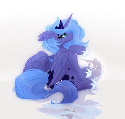 Size: 2717x2598 | Tagged: safe, artist:inspiredpixels, derpibooru import, princess luna, alicorn, pony, female, mare, mare in the moon, moon, s1 luna, solo, tangible heavenly object