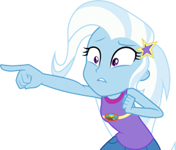 Size: 3517x3000 | Tagged: safe, artist:cloudy glow, derpibooru import, trixie, equestria girls, legend of everfree, .ai available, pointing, simple background, solo, transparent background, vector