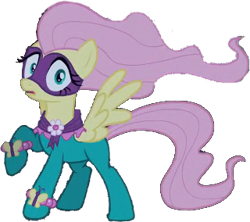 Size: 320x284 | Tagged: safe, artist:pascalmulokozi2, derpibooru import, edit, edited screencap, screencap, fluttershy, saddle rager, pegasus, pony, power ponies (episode), background removed, female, looking at you, mare, not a vector, power ponies, simple background, solo, transparent background