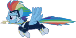 Size: 363x183 | Tagged: safe, artist:pascalmulokozi2, derpibooru import, edit, edited screencap, screencap, rainbow dash, zapp, pegasus, pony, power ponies (episode), background removed, female, mare, not a vector, power ponies, simple background, solo, transparent background