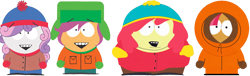 Size: 2933x888 | Tagged: safe, derpibooru import, edit, apple bloom, babs seed, scootaloo, sweetie belle, beanie, buttons, clothes, coat, crossover, cutie mark crusaders, double chin, eric cartman, fat, female, gloves, happy, hat, hood, kenny mccormick, kyle broflovski, overweight, pants, parka, pocket, recolor, shoes, simple background, smiling, south park, stan marsh, transparent background, ushanka
