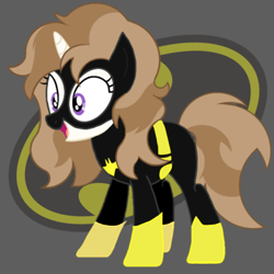 Size: 720x720 | Tagged: artist needed, safe, derpibooru import, oc, oc:fluffymarsh, bat signal, batman, batman the animated series, batwoman, boots, clothes, costume, dc comics, female, gloves, happy, latex, latex suit, mare, mask, masked, purple eyes, shoes, silly, superhero, superhero costume