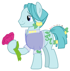 Size: 1299x1321 | Tagged: safe, artist:nyanysa, derpibooru import, idw, aqua vine, earth pony, pony, spoiler:comic58, base used, flower, idw showified, male, rose, simple background, solo, stallion, transparent background