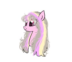 Size: 1024x892 | Tagged: safe, artist:petaltwinkle, derpibooru import, oc, oc only, oc:petal twinkle, pegasus, pony, bust, female, mare, simple background, smiling, solo, white background