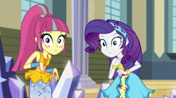 Size: 1280x718 | Tagged: safe, derpibooru import, screencap, rarity, sour sweet, dance magic, equestria girls, spoiler:eqg specials, bare shoulders, sleeveless