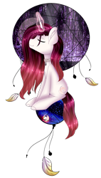 Size: 2283x4027 | Tagged: safe, artist:angellightyt, derpibooru import, oc, oc only, pony, unicorn, dreamcatcher, eyes closed, glowing, glowing horn, horn, magic, simple background, solo, telekinesis, transparent background, unicorn oc