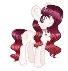 Size: 779x811 | Tagged: safe, artist:angellightyt, derpibooru import, oc, oc only, pony, unicorn, base used, chest fluff, choker, colored hooves, female, horn, horn jewelry, jewelry, mare, simple background, smiling, solo, transparent background, unicorn oc