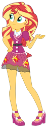 Size: 1900x5123 | Tagged: safe, artist:gmaplay, derpibooru import, sunset shimmer, equestria girls, twilight under the stars, spoiler:eqg series (season 2), clothes, cute, dress, festival, school spirit, shimmerbetes, simple background, solo, transparent background