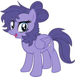 Size: 3243x3323 | Tagged: safe, artist:jaye, derpibooru import, oc, oc only, oc:vylet, pegasus, pony, fangs, hair bun, show accurate, simple background, solo, transgender, transparent background, vector, vylet pony