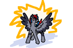 Size: 865x576 | Tagged: safe, artist:hederacea, derpibooru import, pegasus, pony, ms paint, ponified, simple background, solo, species swap, starscream, transformers, white background