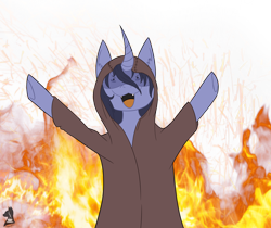 Size: 3100x2600 | Tagged: safe, derpibooru import, oc, oc only, unicorn, crappy art, fire, ponysona, shitposting, simple background, solo, transparent background